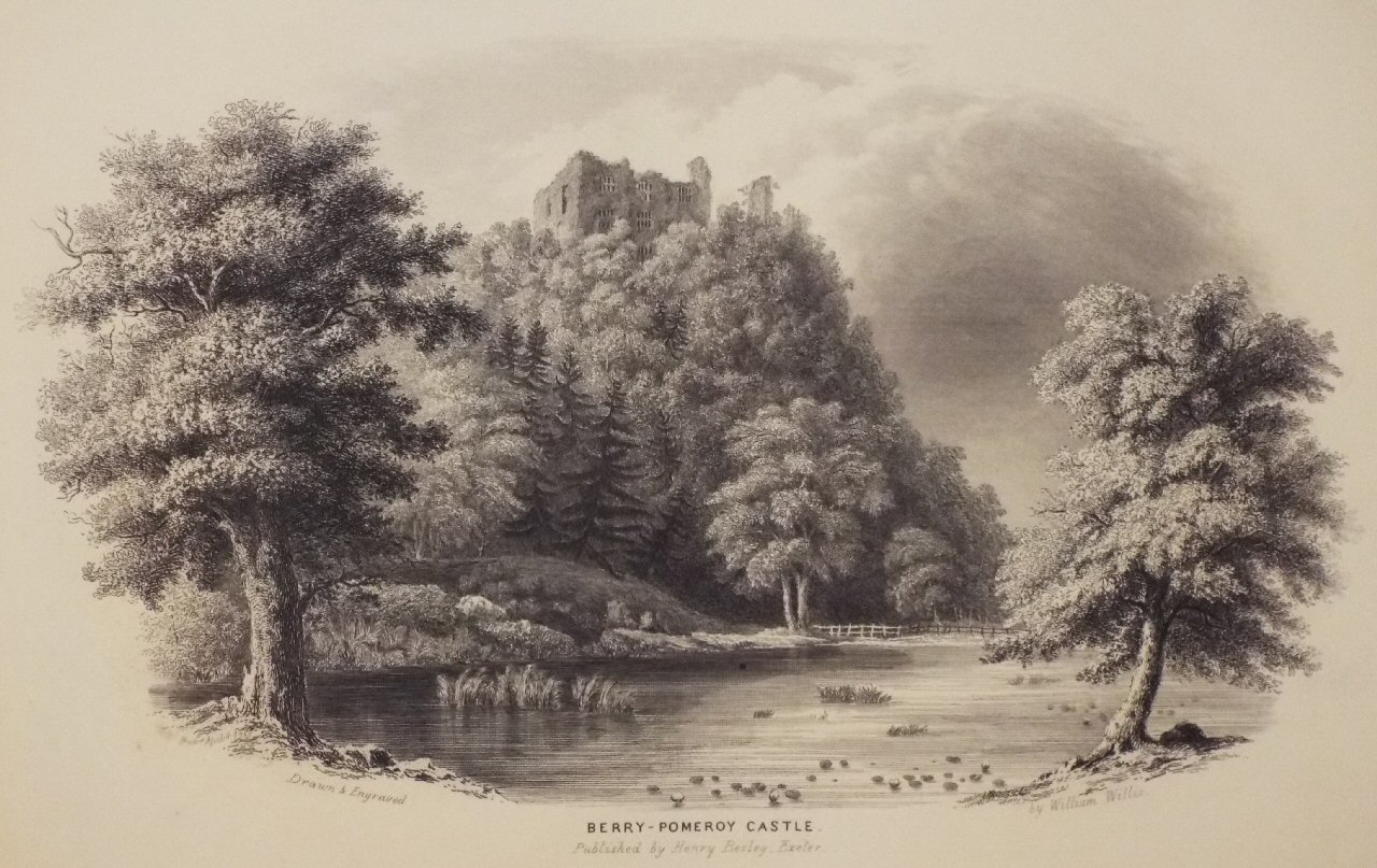 Steel Vignette - Berry-Pomeroy Castle. - Willis